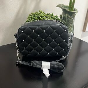 Black Quilted Crossbody Bag